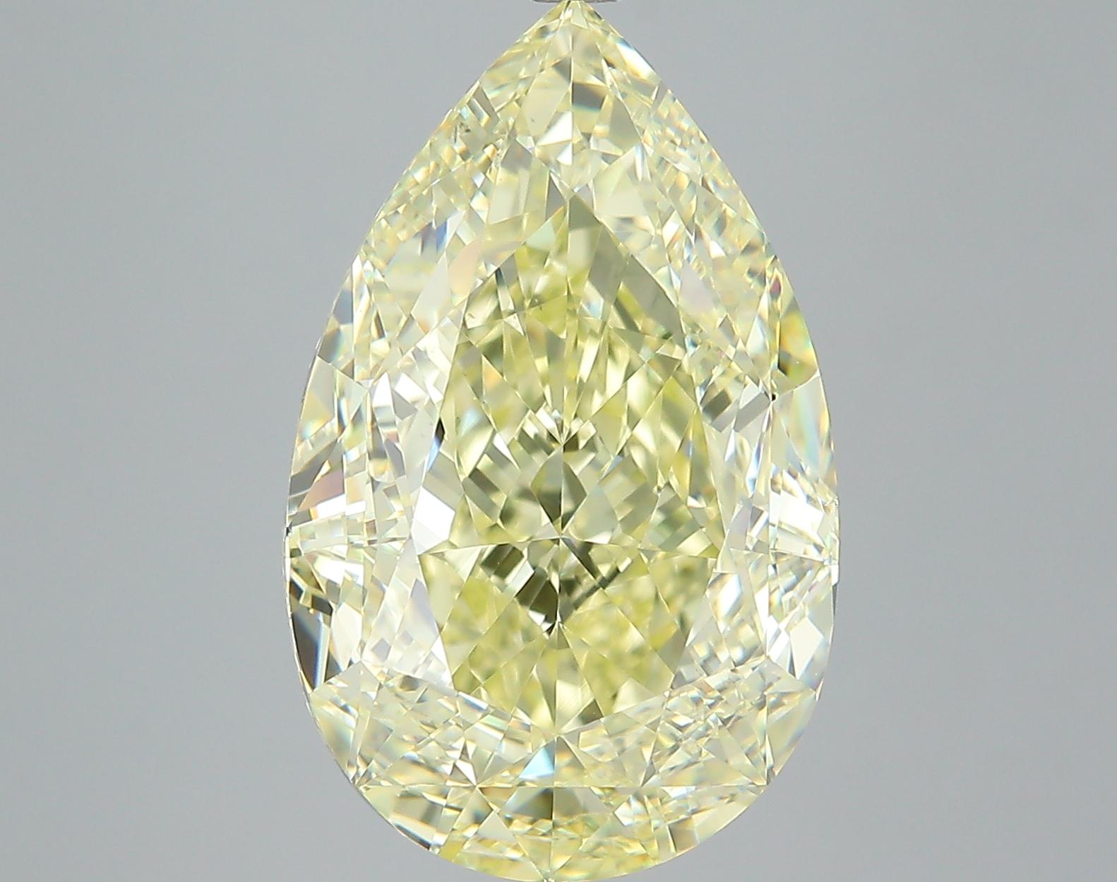 GIA 10.03 Fancy Yellow-VS2 Pear Diamond