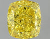 GIA 1.53 Fancy Vivid Yellow-VS1 Cushion Diamond