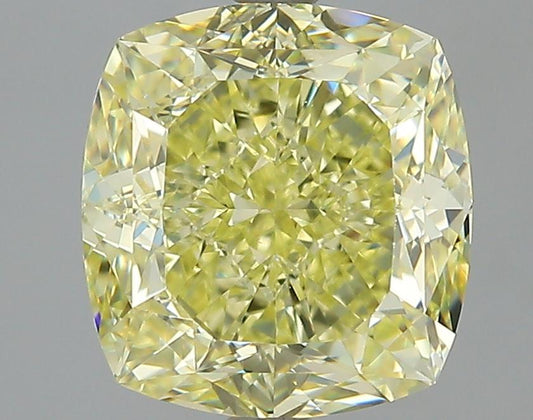 GIA 4.02 Fancy Yellow-VS1 Cushion Diamond