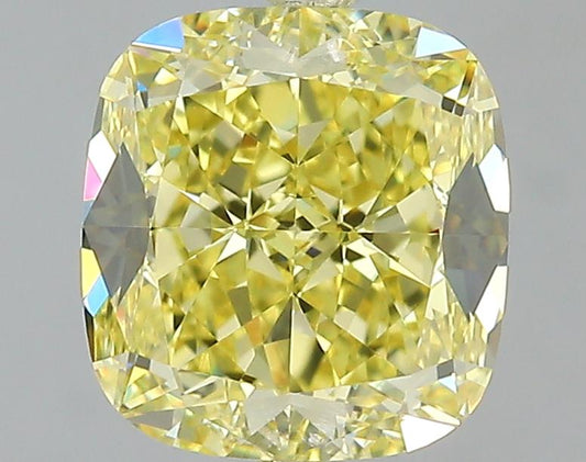 GIA 1.81 Fancy Intense Yellow-IF Cushion Diamond