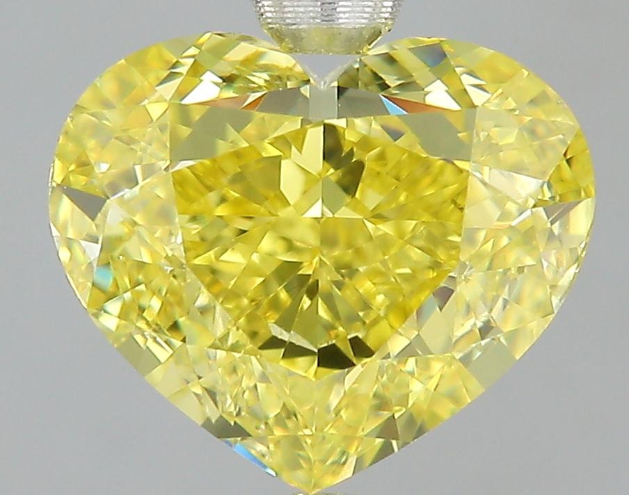 GIA 3 Fancy Vivid Yellow-VS2 Heart Diamond