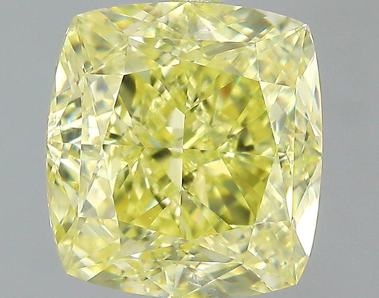 GIA 2.08 Fancy Yellow-VVS2 Cushion Diamond
