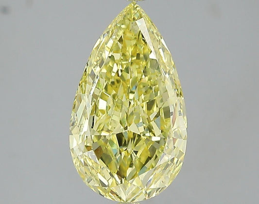 GIA 2.07 Fancy Intense Yellow-VS2 Pear Diamond