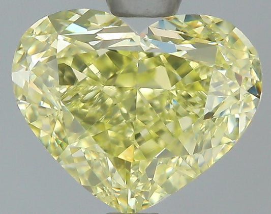 GIA 1.5 Fancy Yellow-VS1 Heart Diamond