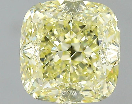 GIA 1.07 Fancy Light Yellow-VVS2 Cushion Diamond