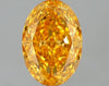 GIA 0.53 Fancy Vivid Yellow Orange-SI1 Oval Diamond