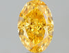 GIA 0.5 Fancy Vivid Orange Yellow-VVS2 Oval Diamond