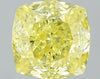 GIA 1.01 Fancy Intense Yellow-VVS2 Cushion Diamond