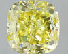 GIA 1.01 Fancy Intense Yellow-VS1 Cushion Diamond