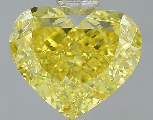 GIA 1.4 Fancy Vivid Yellow-VS2 Heart Diamond