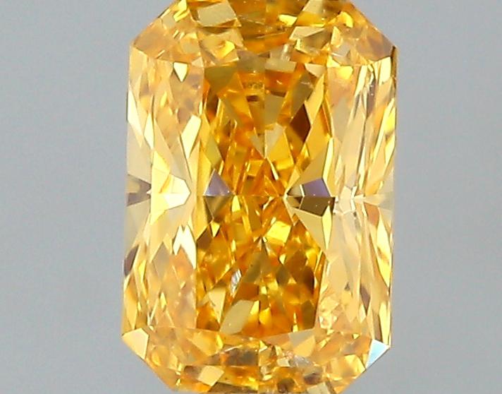 GIA 0.48 Fancy Vivid Orange Yellow-SI1 Radiant Diamond
