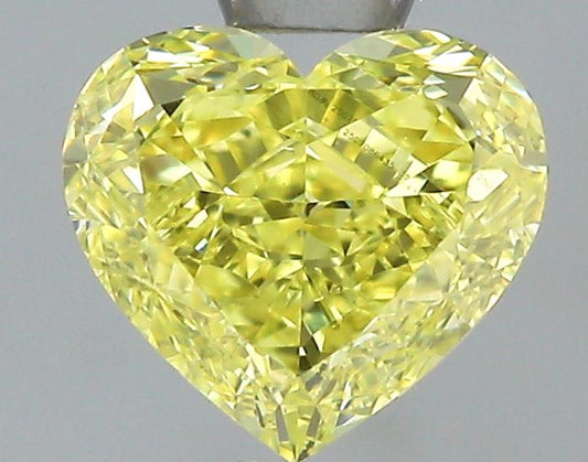 GIA 0.7 Fancy Intense Yellow-VS2 Heart Diamond