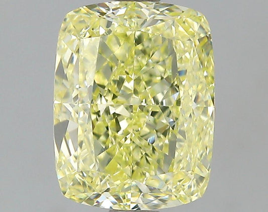 GIA 2.18 Fancy Yellow-VS1 Cushion Diamond