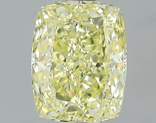 GIA 1.32 Fancy Light Yellow-VVS1 Cushion Diamond