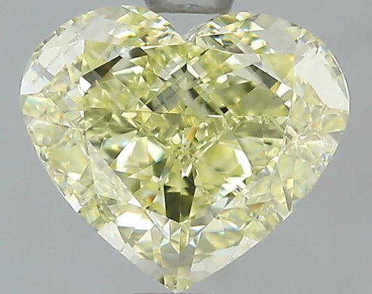 GIA 1.4 Fancy Light Yellow-VS1 Heart Diamond