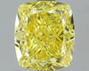 GIA 1.43 Fancy Vivid Yellow-VS1 Cushion Diamond