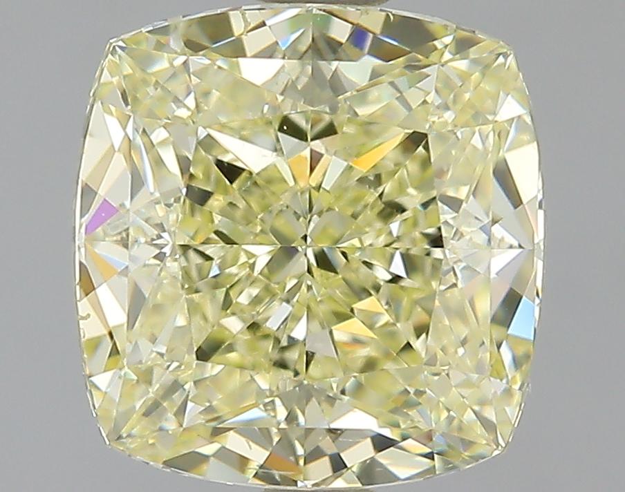 GIA 2.51 Fancy Light Yellow-VS2 Cushion Diamond