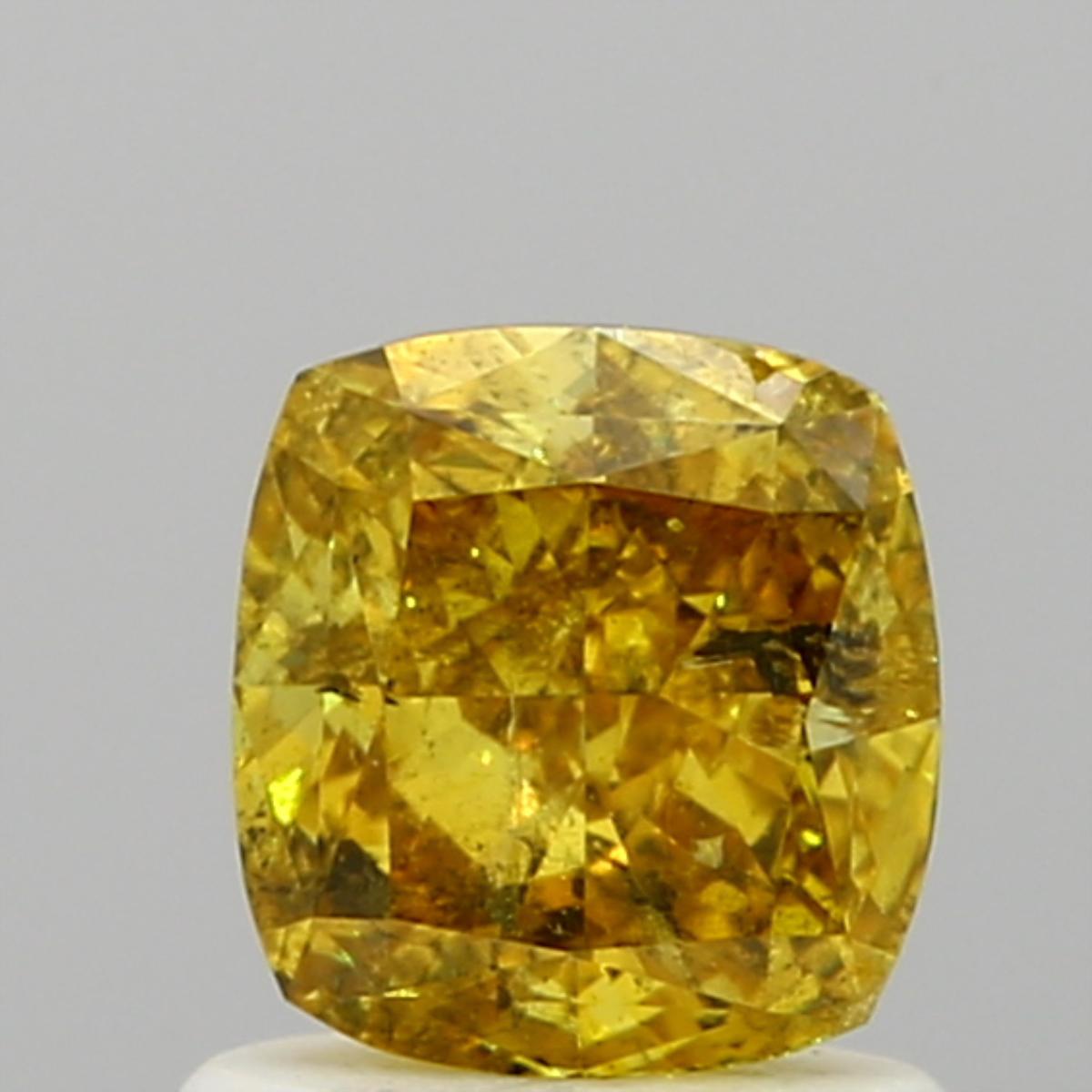 GIA 1.02 Fancy Deep Yellow-I1 Radiant Diamond