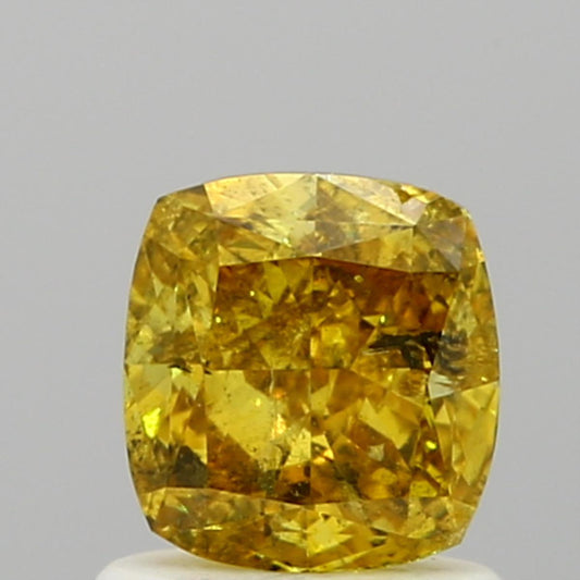 GIA 1.02 Fancy Deep Yellow-I1 Radiant Diamond