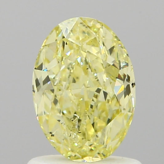 GIA 1.03 Fancy Yellow-SI2 Oval Diamond
