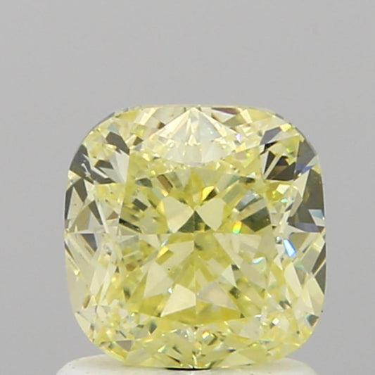 GIA 1.26 Fancy Light Yellow-VS2 Cushion Diamond