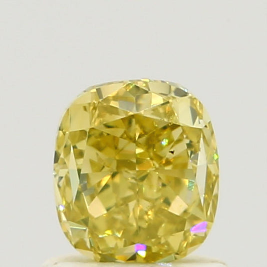 GIA 1.05 Fancy Greenish Yellow-VS2 Cushion Diamond