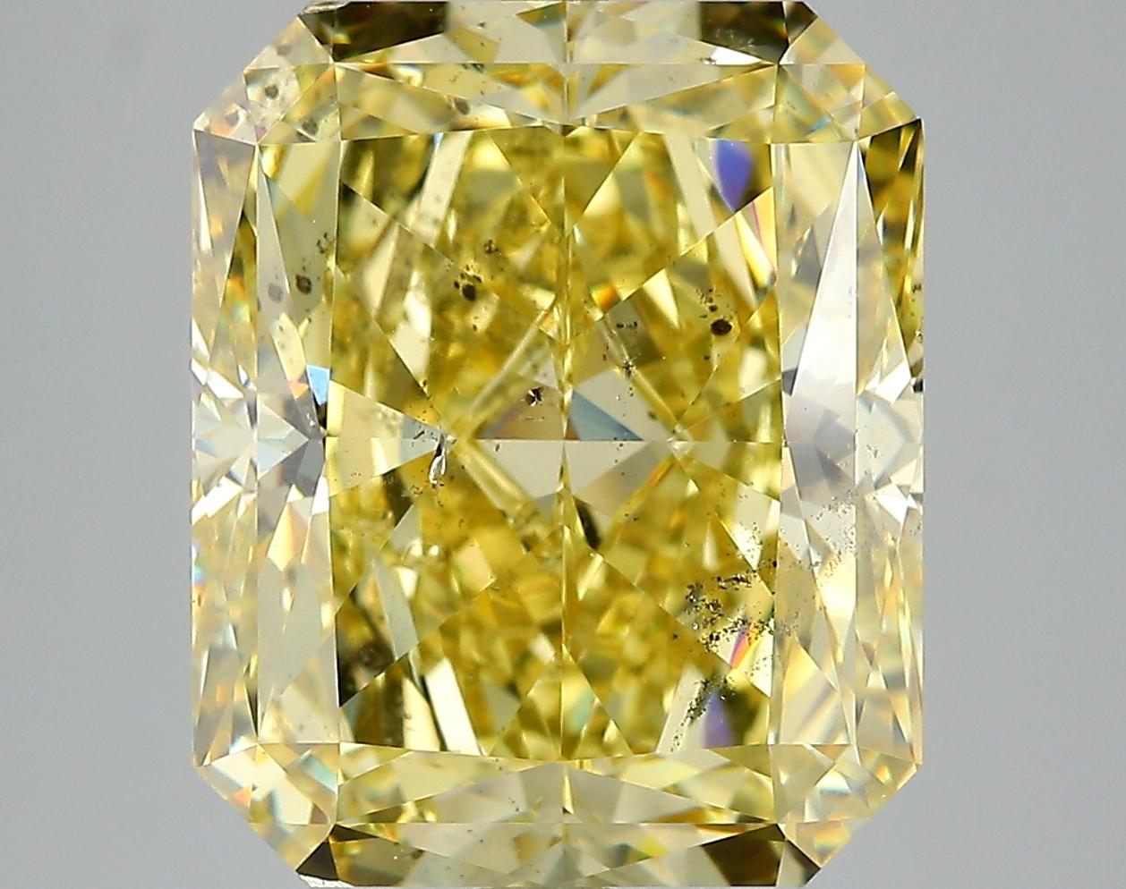 GIA 10.92 Fancy Deep Yellow-SI2 Radiant Diamond