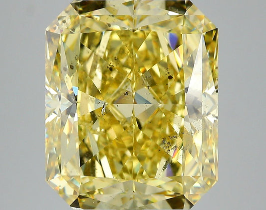 GIA 10.92 Fancy Deep Yellow-SI2 Radiant Diamond