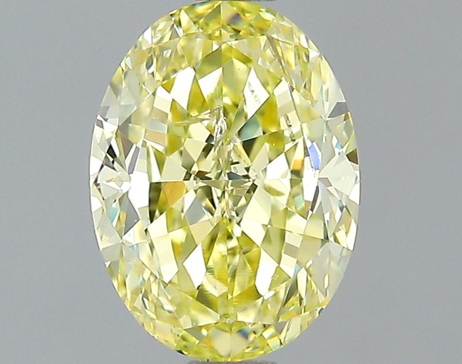 GIA 1.15 Fancy Yellow-SI2 Oval Diamond