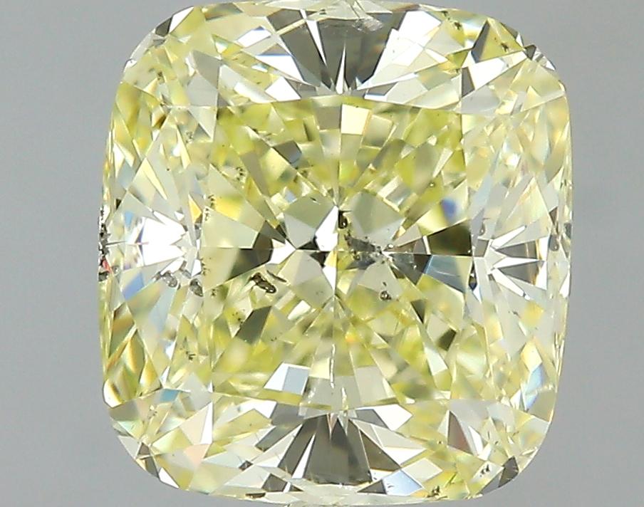 GIA 2.03 Fancy Yellow-SI2 Cushion Diamond