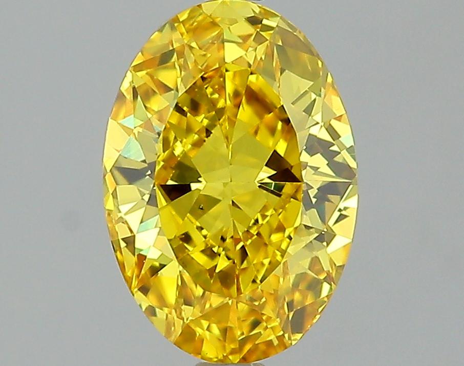 GIA 1.84 Fancy Vivid Yellow-VS2 Oval Diamond