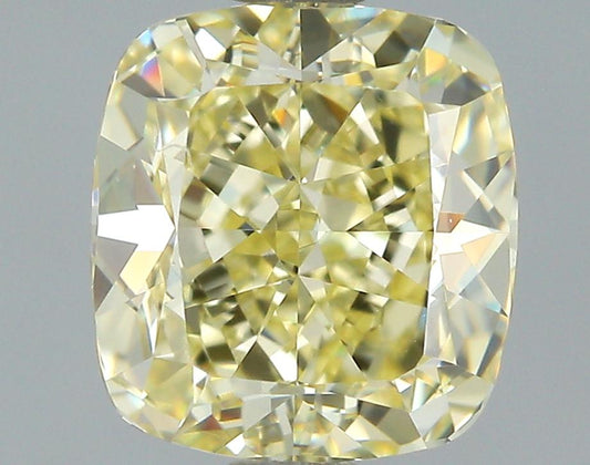 GIA 1.03 Fancy Light Yellow-VVS2 Cushion Diamond