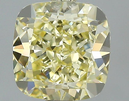 GIA 0.87 Fancy Yellow-VS1 Cushion Diamond