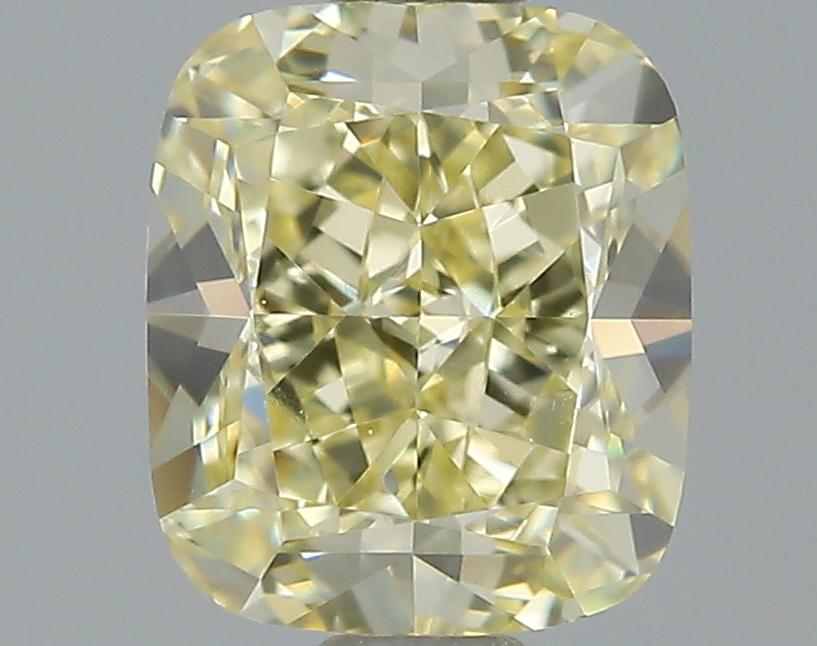 GIA 0.81 Fancy Light Yellow-VVS1 Cushion Diamond