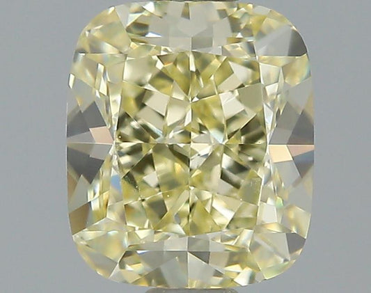 GIA 0.81 Fancy Light Yellow-VVS1 Cushion Diamond
