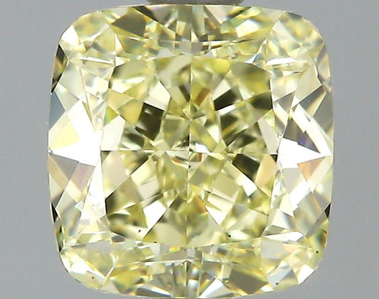 GIA 1.08 Fancy Yellow-VS2 Cushion Diamond