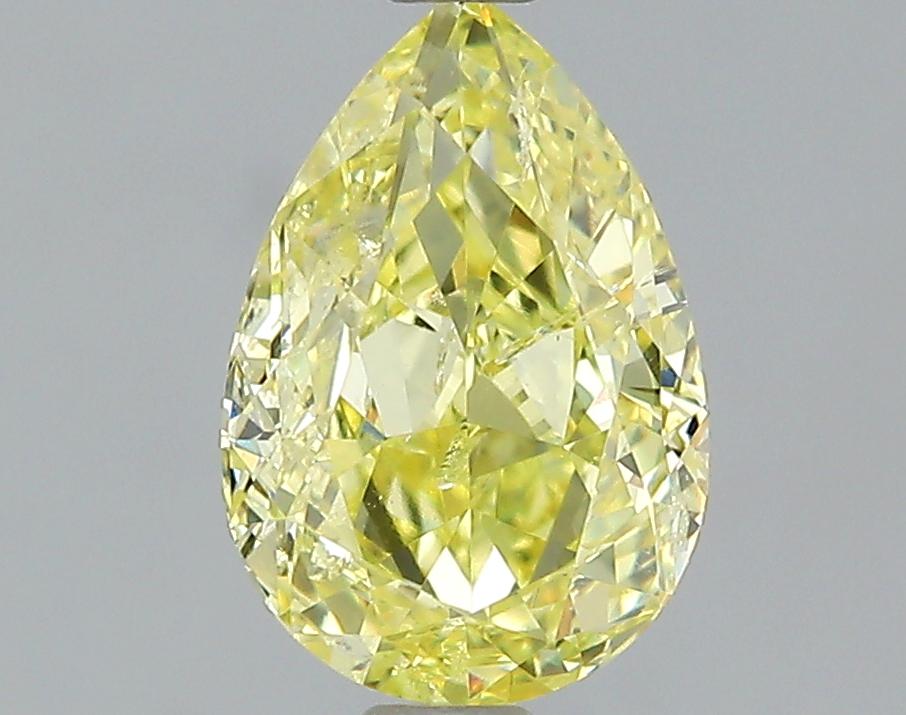 GIA 1.08 Fancy Yellow-I1 Pear Diamond