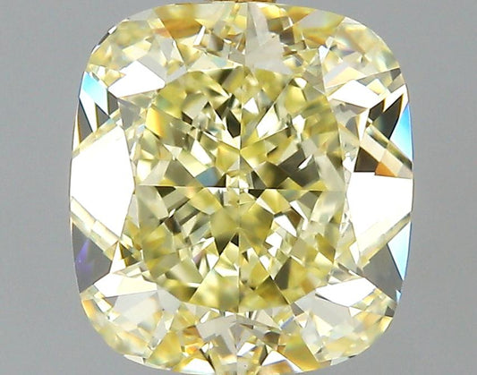 GIA 1.26 Fancy Light Yellow-VVS2 Cushion Diamond