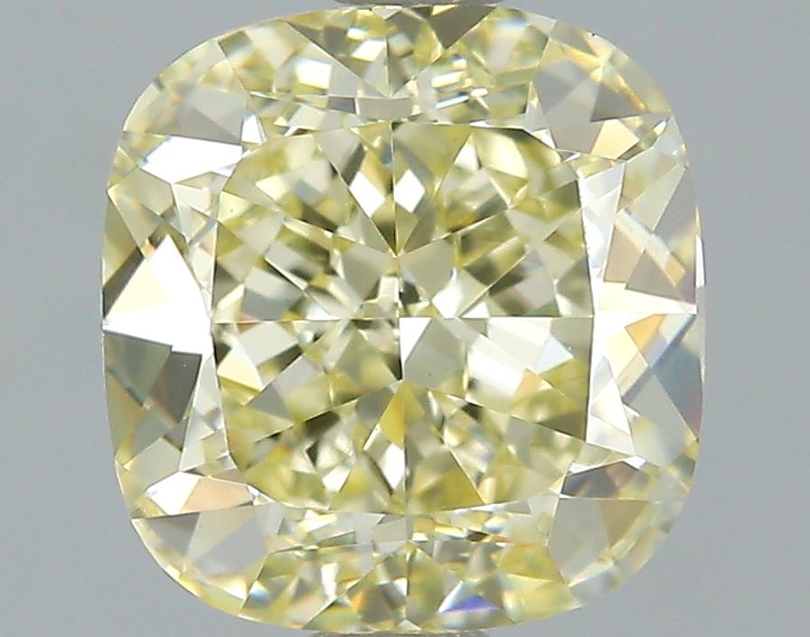 GIA 1.25 Fancy Light Yellow-VVS2 Cushion Diamond