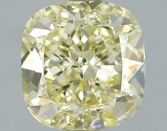 GIA 1.25 Fancy Light Yellow-VVS2 Cushion Diamond
