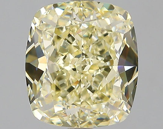 GIA 3.14 Fancy Light Yellow-VS1 Cushion Diamond