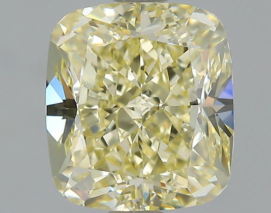 GIA 1.54 Fancy Light Yellow-VS1 Cushion Diamond