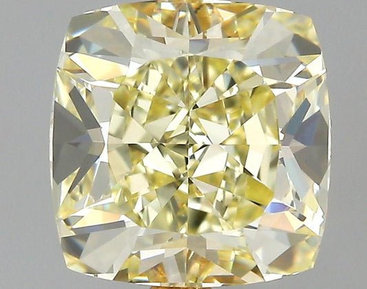 GIA 1.09 Fancy Light Yellow-VS1 Cushion Diamond