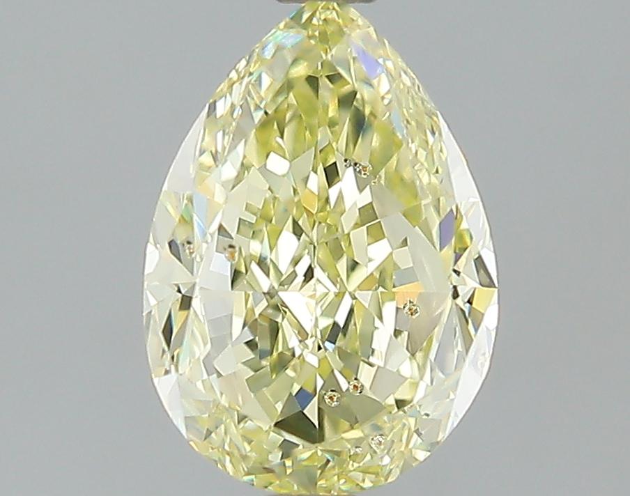 GIA 1.75 Fancy Light Yellow-SI2 Pear Diamond