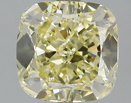 GIA 2.32 Fancy Light Yellow-VS1 Cushion Diamond
