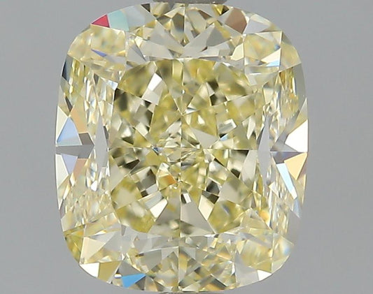 GIA 1.67 Fancy Light Yellow-VVS2 Cushion Diamond
