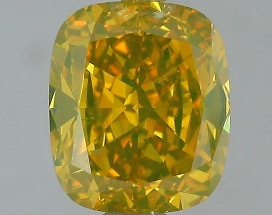 GIA 1.03 Fancy Deep Brownish Yellow-VS2 Cushion Diamond