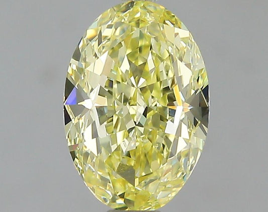 GIA 1.02 Fancy Yellow-VS2 Oval Diamond