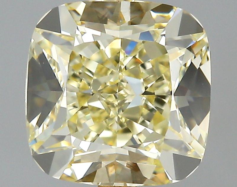 GIA 1.21 Fancy Light Yellow-VVS2 Cushion Diamond