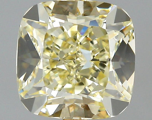 GIA 1.21 Fancy Light Yellow-VVS2 Cushion Diamond